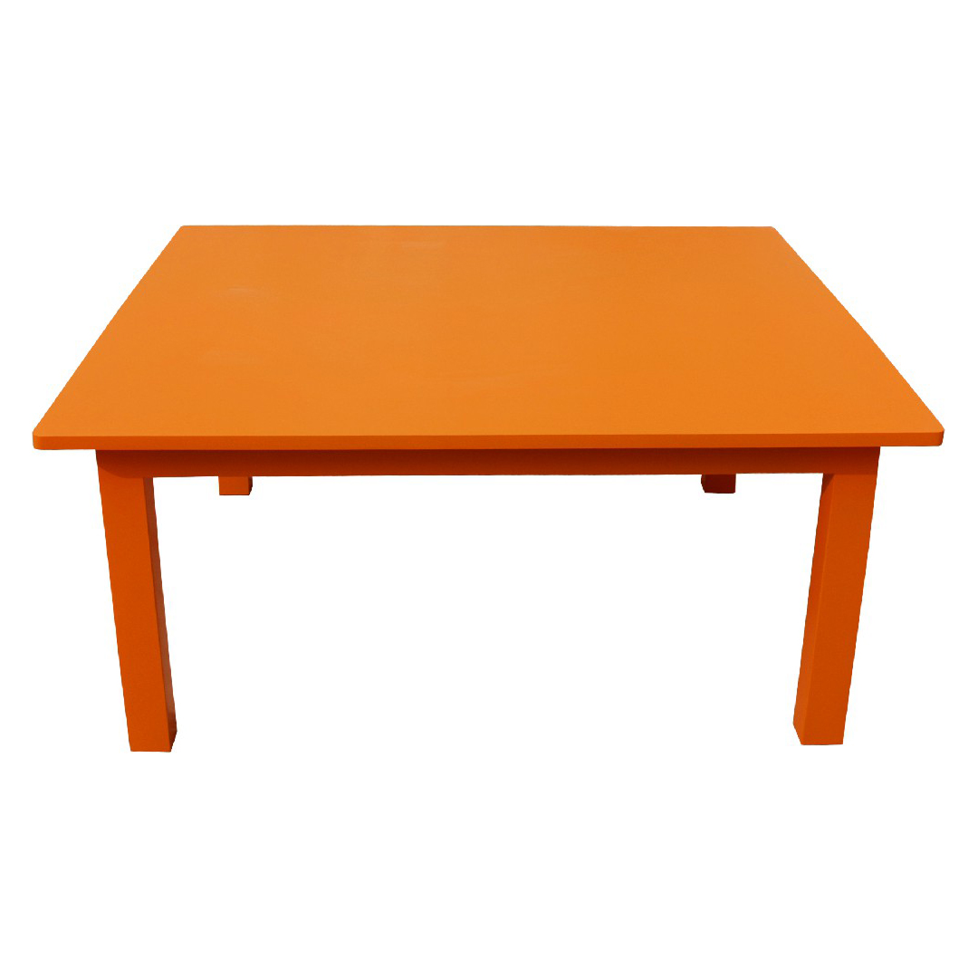 High-Gloss Nursery Table 3′ Square (Orange)