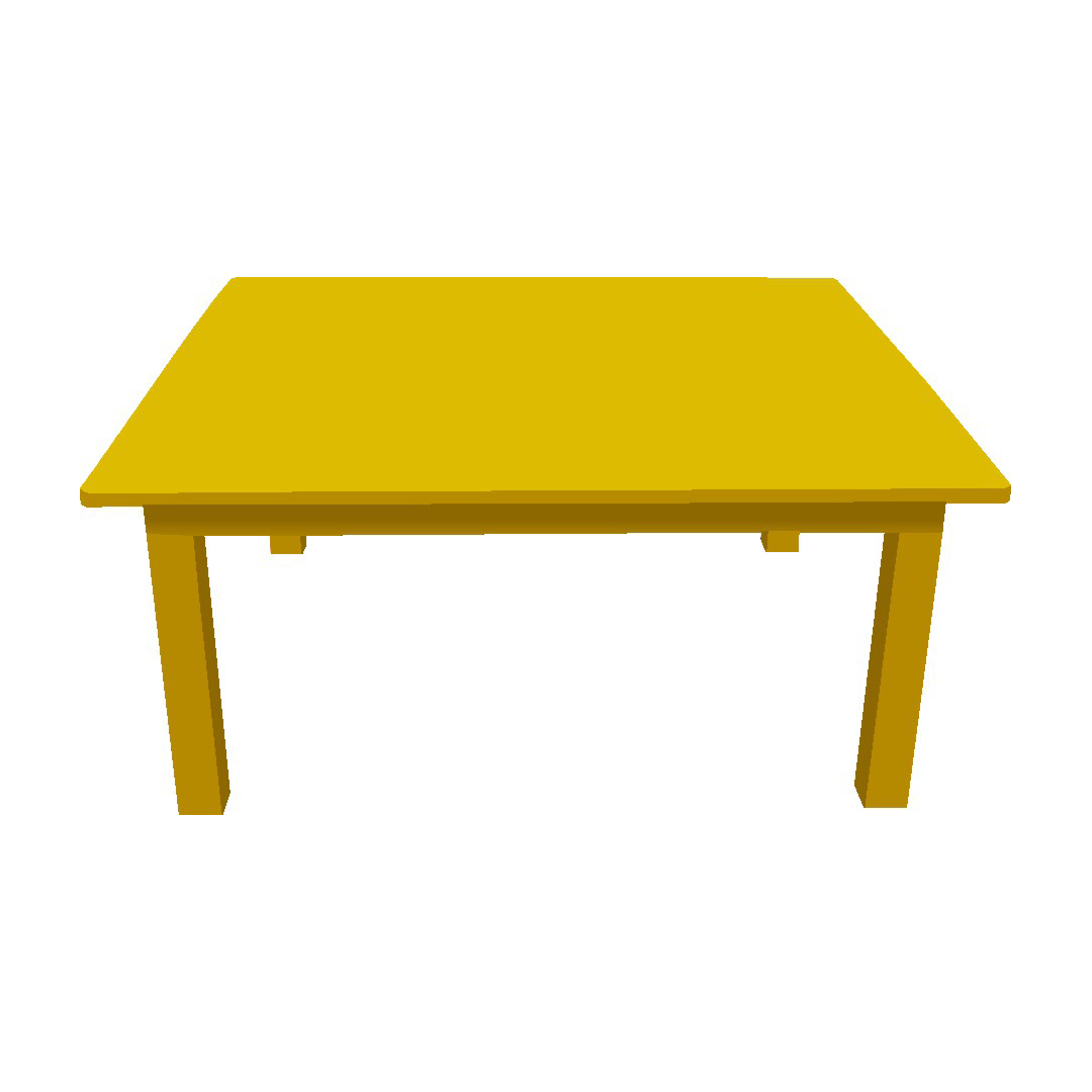High-Gloss Nursery Table 3′ Square (Yellow)