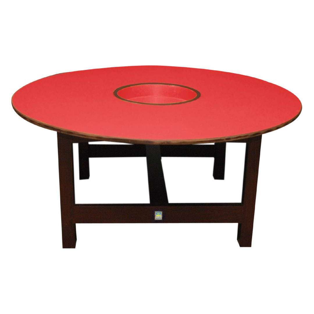 Round Table with Stationery Bowl (Red)