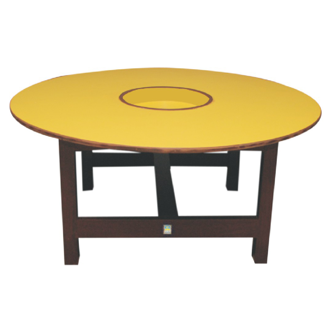 Round Table with Stationery Bowl (Yellow)