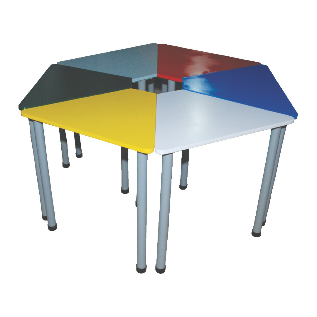 Triangular Table Set of Six Colours